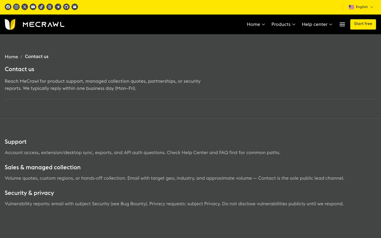Sign in to your MeCrawl dashboard and join the VPS & proxy waitlist when it opens (coming soon).