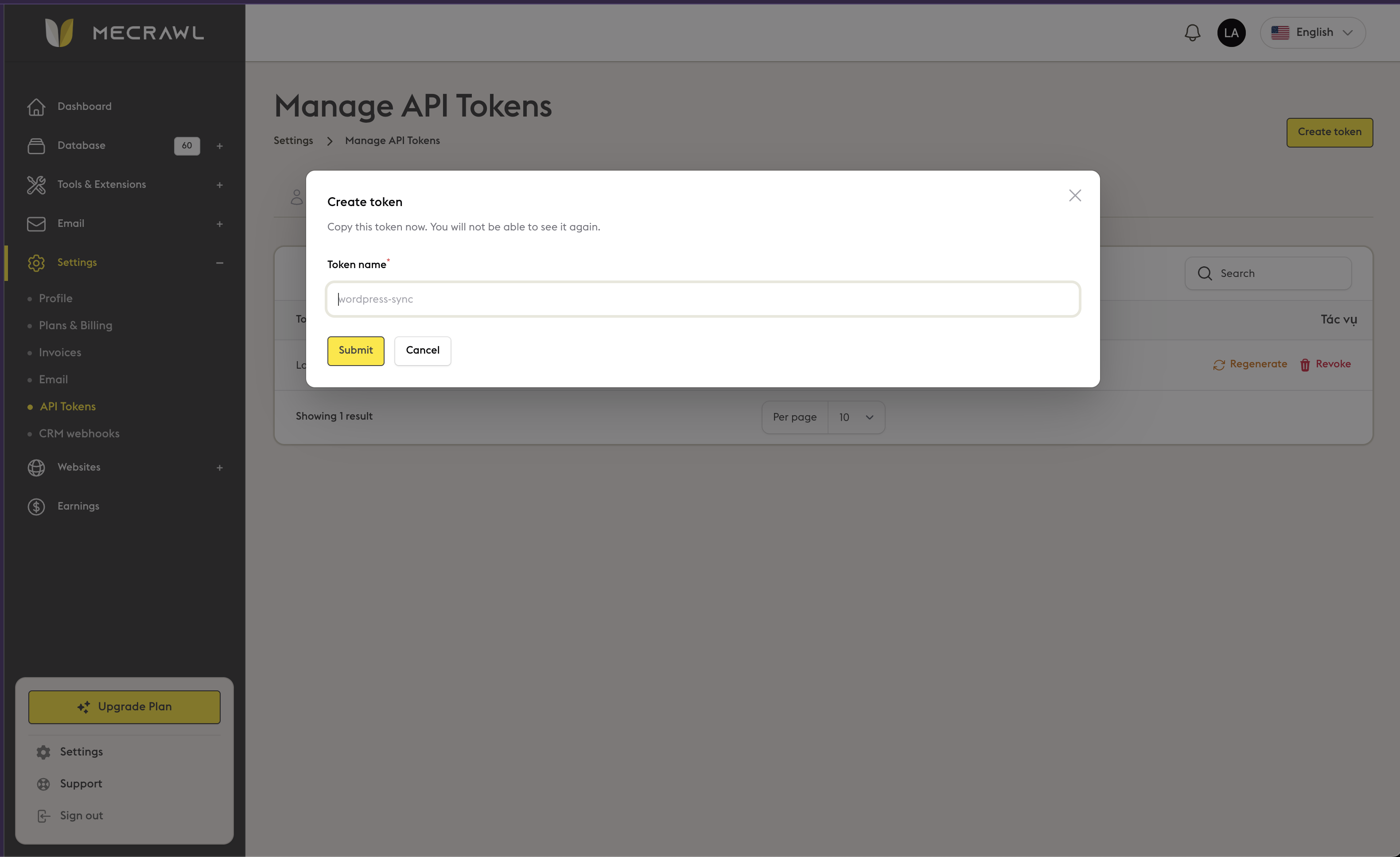 Create a Personal Access Token (Sanctum) and store it securely — treat it like a password.