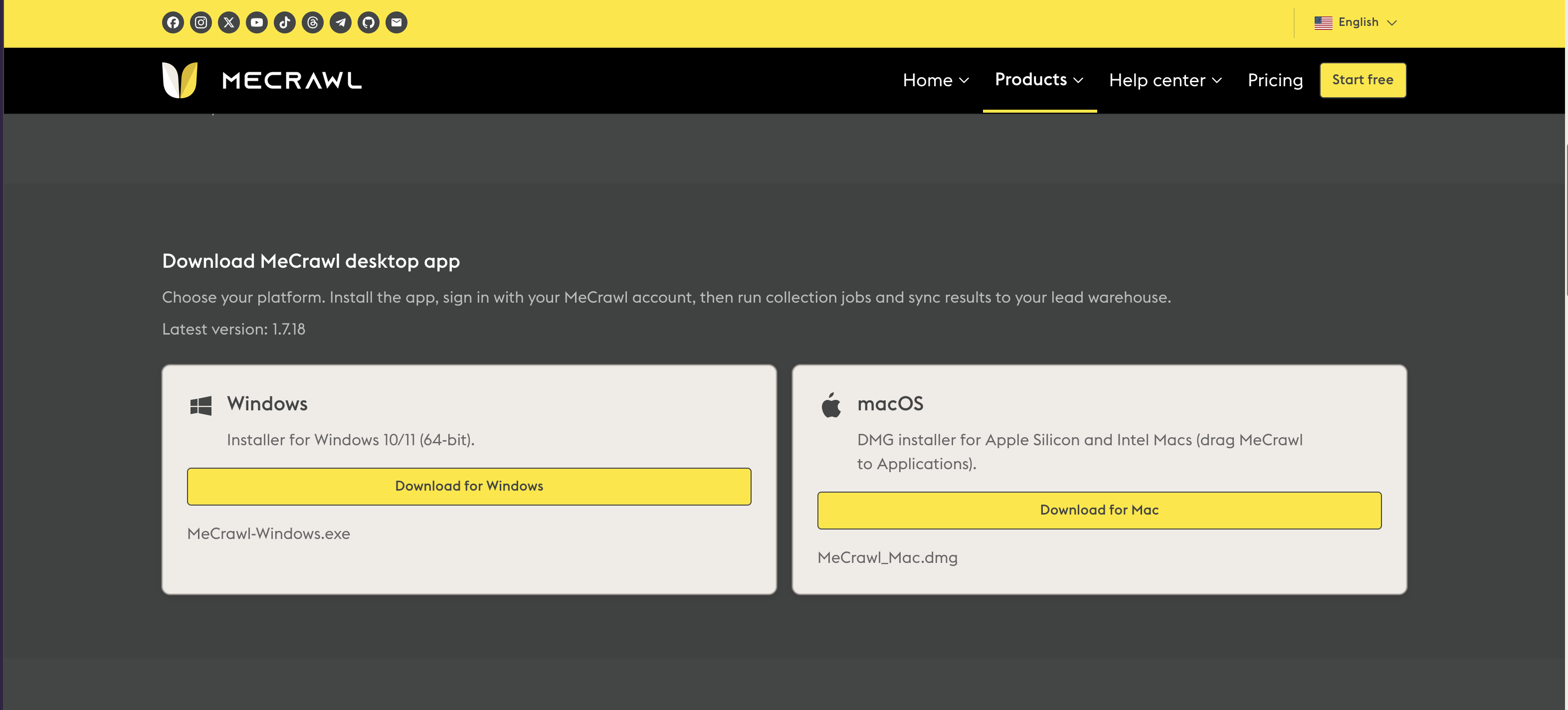 Download the Windows or Mac build from Downloads (or the crawl-tools product page).