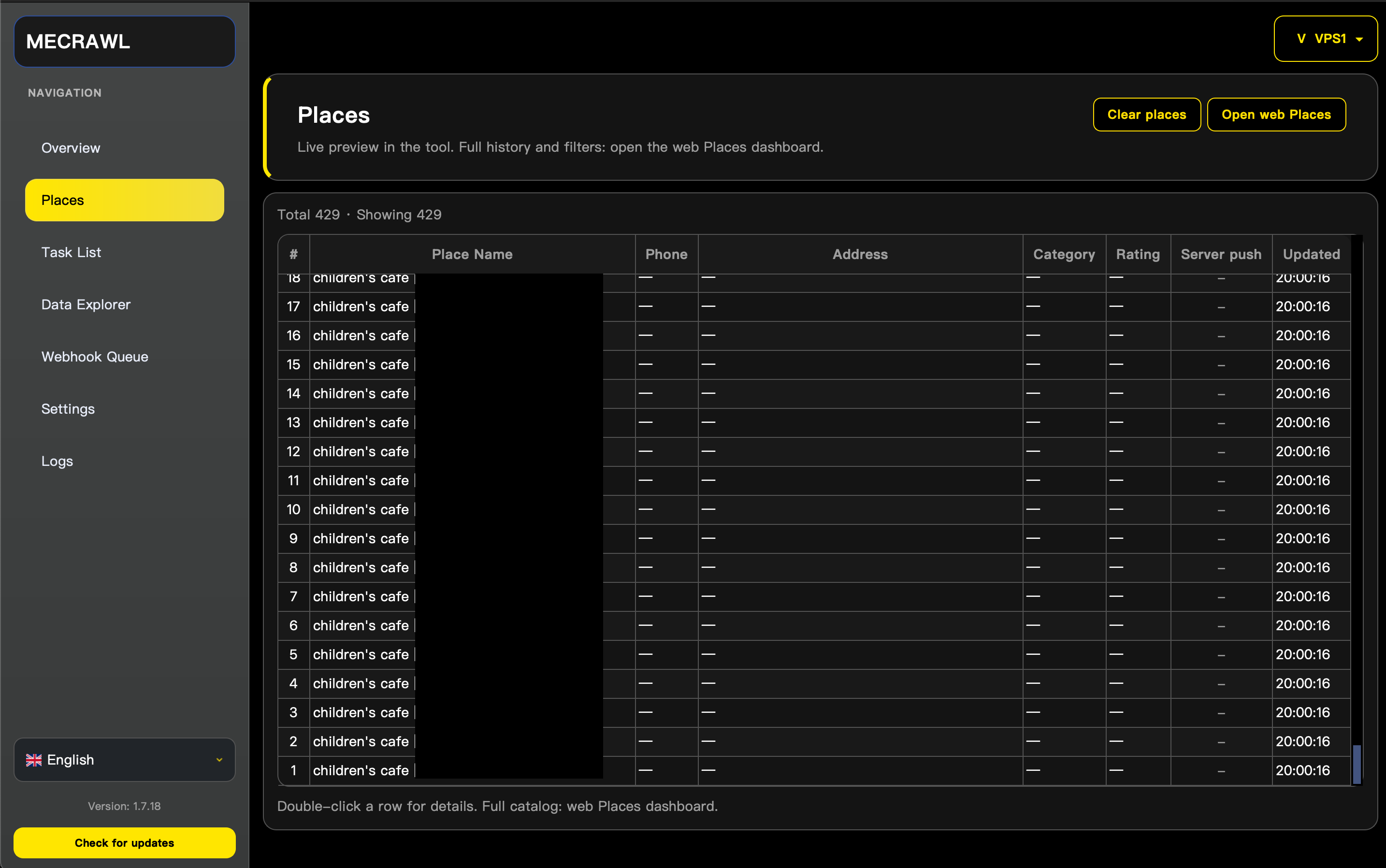 Launch a collection job — results sync to your lead warehouse in real time.