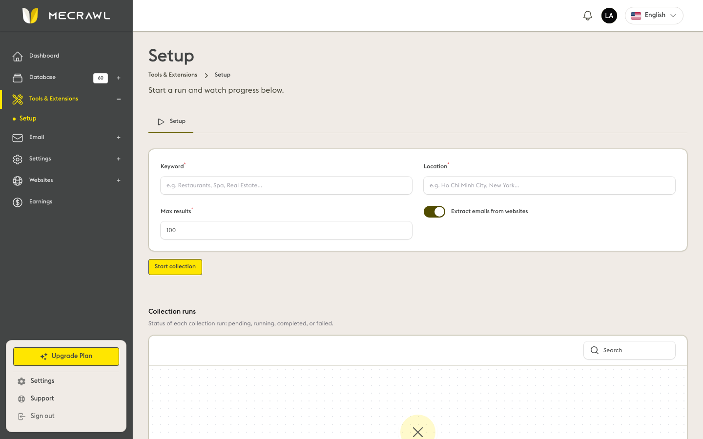 Pick a region and category, then collect or browse places.